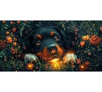 Dog Paint by Numbers for Adults Beginner, Winter Painting by Numbers Adults No Easel, Without Frame DIY Color Oil Painting Acrylic Paints, Gifts for Women Kits Art Crafts Decor 40x80cm/16x32in J0L-755