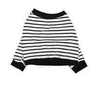 Dog Pajama Long Sleeve Black White Stripe Thick Padding Breathable Elastic Dog Shirt for Medium Large Pet Comfortable Protective Dog Clothing Polyester Plush Fabric (3XL)