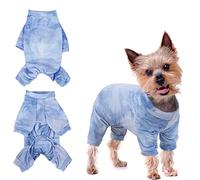 Dog Pajamas, Dog Four Legs Clothes Puppy Pullover Jumpsuit Pet Sleeping Breathable Dog Nightclothes Comfy Sleepwear Onesie for Small Medium Dogs(Blue, XS)