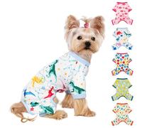 Dog Pajamas Extra Small Sized Boy Girl, Cotton Stretchable Pet Jammies Puppy Outfits for Dogs Female Male Spring Summer Doggie Pjs Doggy Clothes (Blue UFO, XS)