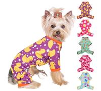 Dog Pajamas Extra Small Sized Dog Boy Girl, Cotton Stretchable Pet Dog Pajamas Jammie Puppy Outfit for Extra Small Dogs Female Male, Spring Summer Doggie Pjs Doggy Pajamas for Xs Dog (Purple Duck, XS)