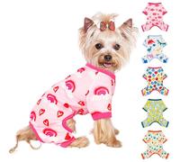 Dog Pajamas for Small Dogs, Soft Thin Pjs Jammies Cat Doggie, Summer Pet Cute Puppy Clothes Outfits Dogs Boy Girl