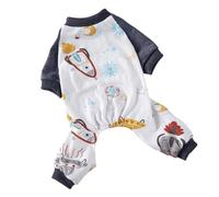 Dog Pajamas Printed Polyester Winter Onesie for Dogs, Size L | Simple Adorable Style, Washable Reusable Wear, Recommended 7-9kg Dogs, Home Use for Chilly Nights
