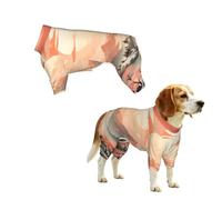 Dog Pajamas Puppy Clothes Soft Onesies Pet Apparel Lightweight Jumpsuit | Japanese Style Mountain River Pink Painting Doggie Onesies Pet Outfit, XXL