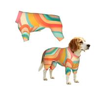 Dog Pajamas Puppy Clothes Soft Onesies Pet Apparel Lightweight Jumpsuit | The Rainbows Door Soft Stretchy Doggie Onesies Pet Jammies Outfit, XXL