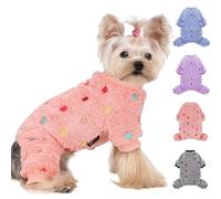 Dog Pajamas Small Sized Dog, Cotton Stretchable Pet Pajamass Jammies Puppy Outfits for Dogs Female Male, Winter Doggie Pjs Doggy Girl (Pink, XXXS)
