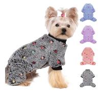 Dog Pajamas Small Sized Dog, Cotton Stretchable Pet Pajamass Jammies Puppy Outfits for Dogs Female Male, Winter Doggie Pjs Doggy Girl (Grey, XXS)