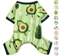 Dog Pajamas, Soft Stretchy Puppy Onesie Outfit for Small to Medium Dogs - Breathable Spring Summer Dog Clothes for Puppies, Cats, Pets - Avocado Green XS (Girl & Boy Styles)