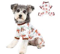 Dog Pajamas Spring Summer Dog Clothes for Small Medium Dogs Girl Boy Cute Soft Puppy Pjs Clothes Doggie Onesies Cat Pet Jammies Outfit (Brown,XL)