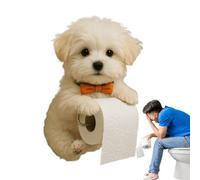 Dog Paper Towel Holder | Dog Toilet Roll Holder | Resin Novelty Dogs Standing Kitchen Roll Holder With No Drilling | Animal Statue Tissue Holder | Paper Stand Storage Rack For Home Decor