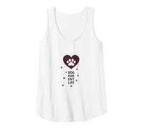 Dog Parent Life Paw Heart Pet Lover Tank Top, Women, White, S