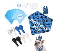Dog Party Decorations | Adjustable Dog Birthday Bandana - Dog Scarf, Dog Girl Birthday Bandanas Set, Vibrant Celebration Design For Small Medium Dogs Pets