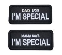 Dog Patches for Harness 2 PCS,Dad Says I'm Special,Dog Harness Patches Velcro for Tactical Backpacks, Clothing, Jeans, Hats, Bags, Helmets, Jersey, Vests