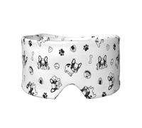 Dog Pattern Boston Terrier, Full Eye Covers Light Blocking Eye Mask Sleep Eye and Ear Muffs