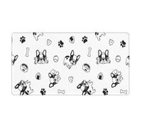Dog Pattern Boston Terrier,Mouse Pad Large Desk Pad Computer Keyboard Mouse Mat with Non Slip Rubber Base 40 x 70 cm