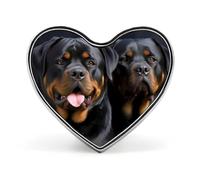 Dog Pattern Lapel Pin Fashion Brooch Pin Cute Button Badges Heart Shape Button Pins Enamel Pins Metal Pinback for Hat Shirt Clothing Bags Decoration, Rottweiler Wallpaper, Love form