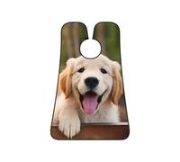 Dog Pattern Shaving Bib, Men's Beard Trimmer Collector, Adjustable Neck Circumference with Suction Cups and Storage Bag, A Thoughtful Gift for Boyfriends, Fathers, and Brothers (107x73cm)