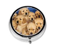 Dog PatternMeta Pill Box 3 Compartment Medicine Case,Portable Organizer