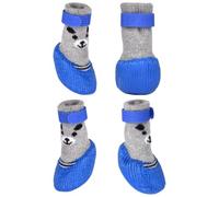 Dog Paw Booties Breathable Dog Booties, Adjustable Strap Shoe Covers | Waterproof Breathable Adjustable Paw Protector Pet Supplies for Large Small Dogs Wintry Day Outdoor Walking Indoor Blue S