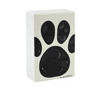 Dog Paw Cigarette Case for Regular King Size 85mm 20 Capacity Push to Open Hard Shell Cigarette Box Portable & Waterproof Cigarettes Case for Men Women Pocket Cigarettes Holder, Cig Accessories