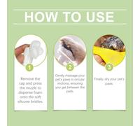 Dog Paw Cleaner Natural with Silicone Brush 100ml Muddy Feet Grooming Washer for Dirty Puppy Kitten Small Medium Large Breed Travel Outdoor Walking Bath