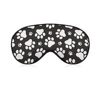 Dog Paw Footprint Pattern Funny Sleep Eye Mask Soft Blindfold Eye Cover with Adjustable Strap Night Eyeshade for Men Women