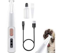 Dog Paw Grooming Trimmer Clippers - Cordless Electric Pet Easy Hair Trimming Shaver Kit with LED Light - Rechargeable Low Noise Shaving Clipper Tool for Puppy Dogs Cats Feet Paw Pads Toes Ears Face