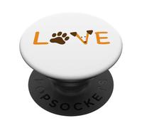 Dog Paw Love Word PopSockets Adhesive PopGrip