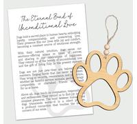 Dog Paw Ornament - The Eternal Bond of Unconditional Love Story Card - Wooden Dog Paw Keepsake - Heartfelt Reminder of Loyalty - Symbol of Friendship and Emotional Strength