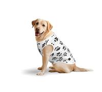 Dog Paw Pattern Casual Stretch Pet Vest T-Shirts, Comfort Cotton Dog Sweatshirt Sweater Vest For Large Dogs (3xl-5xl)