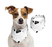 Dog Paw Pattern,Dog Bandanas Cotton Pet Scarf Adjustable Bibs for Pet,M
