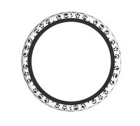 Dog Paw Pattern Print Elastic Steering Wheel Cover - All Over Printed, High-Grade Chloroprene Rubber - Non-Slip, Durable, Eco-Friendly Wheel