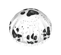 Dog Paw Pattern Print Various Activities Shower Cap Reusable Soft And Lightweight Bath Hair Cap Long Hair