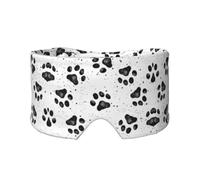 Dog Paw Pattern Printed Sleeping Blindfold, Padded Ear Warmer Mask, Adjustable Head Wrap, for Deep Relaxation