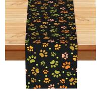 Dog Paw Pattern, Table Runner, Imitation Linen Table Runner For Home Party Dining Room 33x183 cm