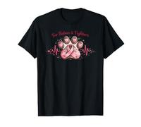 Dog Paw Pink Ribbon Breast Cancer Shirt Value Graphic T-Shirt