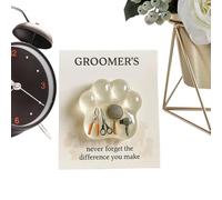 Dog Paw Pocket Pet Groomer Keepsake with Card