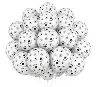 Dog Paw Print Balloons, Cute Puppy Pet Theme Birthday Latex Balloons for Boys Girls, Black White Dog Party Decorations Supplies for Kids Children Dogs Lover Farm Animal Theme Baby Shower Party Decor