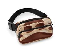 Dog Paw Print Fanny Pack Belt Bag with Adjustable Strap Fashion Waist Bag for Outdoor Sports Hiking, white, 20x13cm, Full Printed Waist Bag