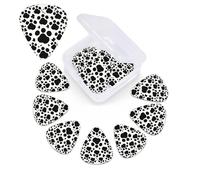 Dog Paw Print Love Heart Guitar Picks 12 Pack 3 Different Thickness Celluloid Guitar Plectrums with Guitar Pick Storage Box Personalized Guitar Pick for Acoustic Guitar Picks