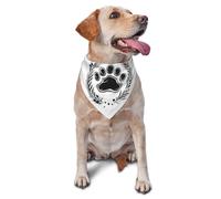 Dog Paw Print Simple Logo Design Printed Graphic Pet Triangle Scarf For Dogs & Cats, Adjustable Cute Pet Bandana For & Photo Shoots