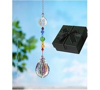 Dog Paw Print Sun Catcher Pet Memorial Gifts Crystals Prisms Dog Remembrance Pet Sympathy Hanging Window Garden Decor Wind Chime Rainbow Bridge Gifts for Loss Friend Birthday (1pcs Color)
