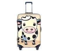 Dog Paw Print Travel Box Protective Cover,Travel Luggage Cover,Suitcase Protector Fits 18-32 In,Suitcase Cover, Cartoon Milk Cow, L