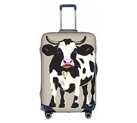 Dog Paw Print Travel Box Protective Cover,Travel Luggage Cover,Suitcase Protector Fits 18-32 In,Suitcase Cover, Cow Black Spot, S