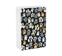 Dog Paw Prints 2-Standard-Scale-2_00x Cigarette Case Stylish Lightweight Pocket Holder Case for Smoke Waterproof Cigarette Dispenser Cigarettes Accessories for Outdoor Camping Hiking