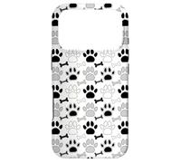 Dog Paw Prints And Bones In Black White an Gray Case for iPhone 17 Pro