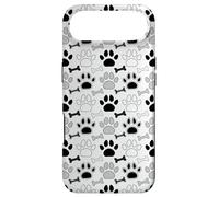 Dog Paw Prints And Bones In Black White an Gray Case for iPhone Air