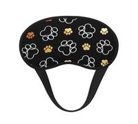Dog Paw Prints Elastic Band Eye Mask for Sleeping, Blackout Sleep Mask Block Light, Comfortable Travel Nap
