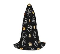 Dog Paw Prints Halloween Hooded Cape Costume Carnivals,Hooded Cloak Halloween Costumes Christmas Cosplay
