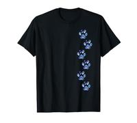 Dog paw Prints Mixed Media Collage Art Unique Puppy Design Value Graphic T-Shirt